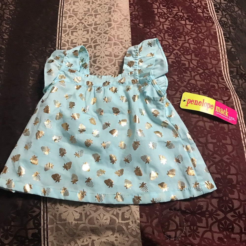 Cute Baby Girl Blue Shirt (6-9)